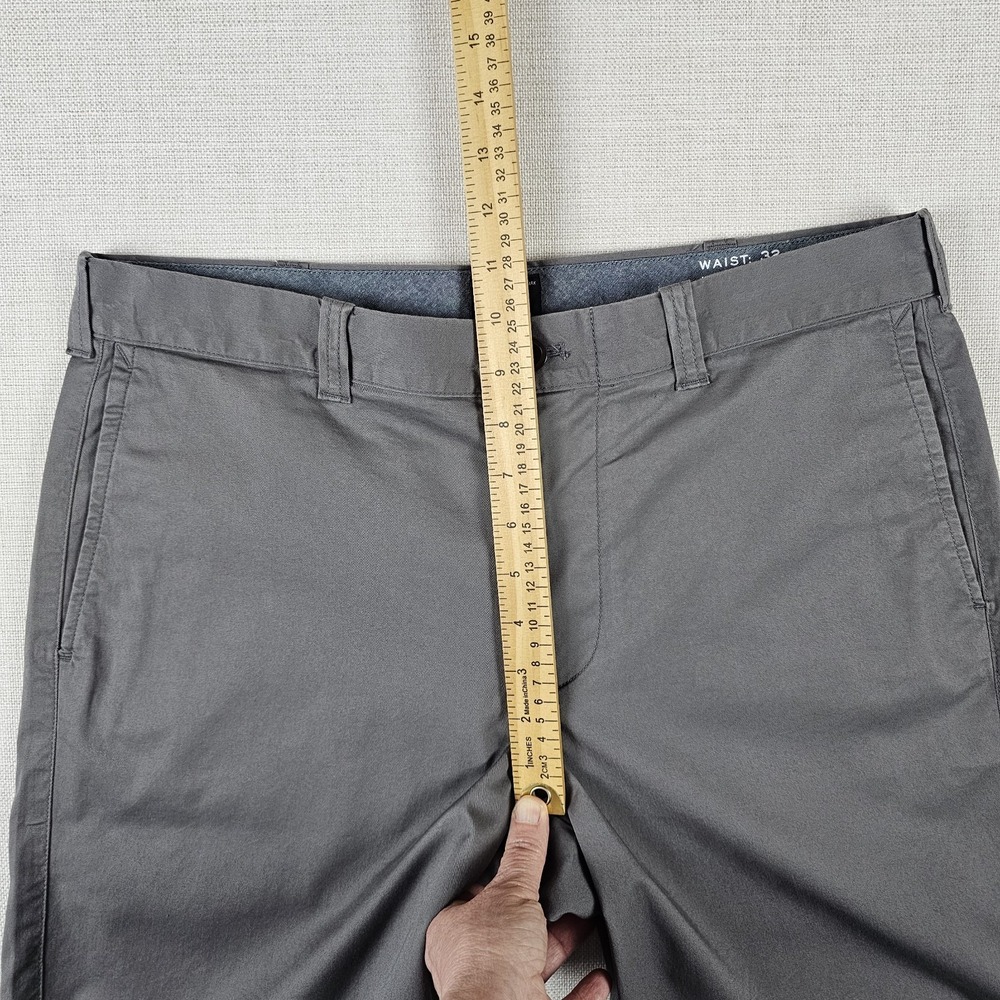 J Crew Shorts Mens 32 Gray Flex Chino 9" Inseam Stretch Preppy Casual NWT - Picture 5 of 11